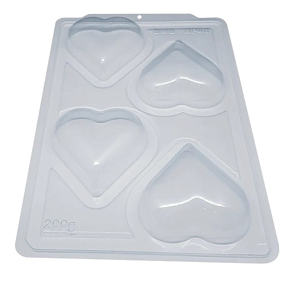 Forma de Acetato Especial Semiprofissional - Coração 200g - Ref. SP45 - BWB - Rizzo Confeitaria