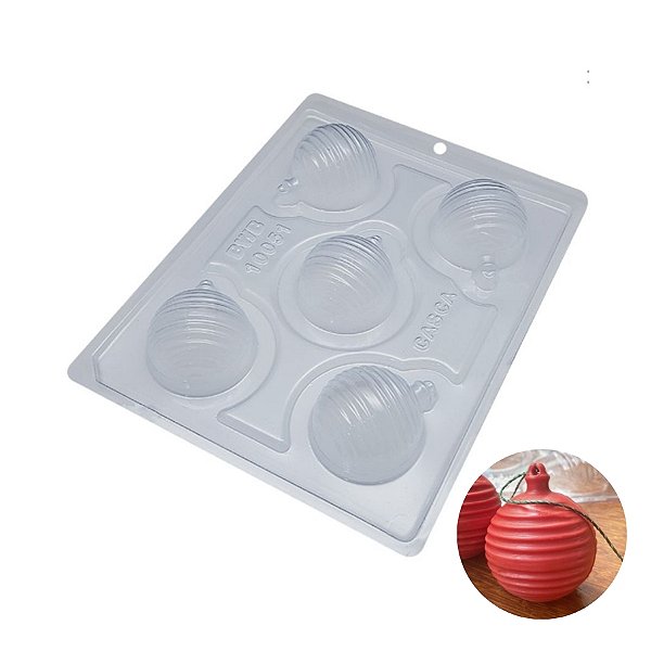 Forma de Acetato Especial - Bolinha de Natal Riscado - Ref. 10051 - BWB