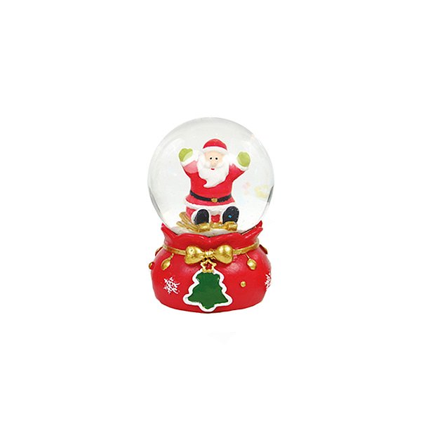 Enfeite Decorativo de Natal - Globo de Neve com Noel - 6cm - 1 unidade - Cromus - Rizzo