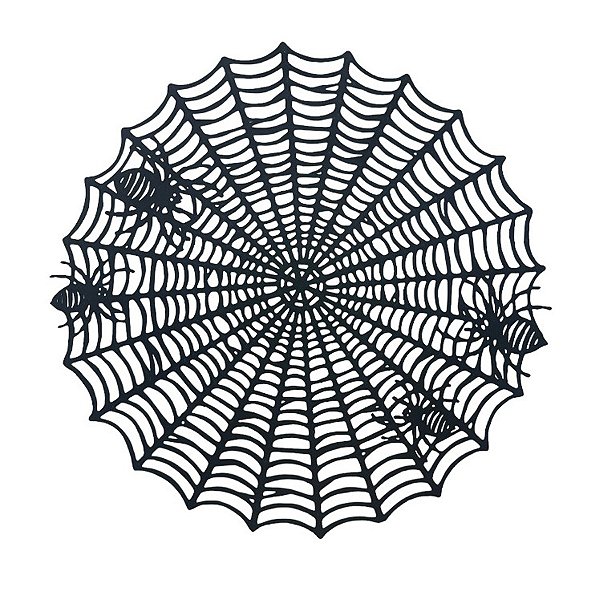 Jogo Americano Teia de Halloween - Preto - 38cm - 1 unidade - Cromus - Rizzo