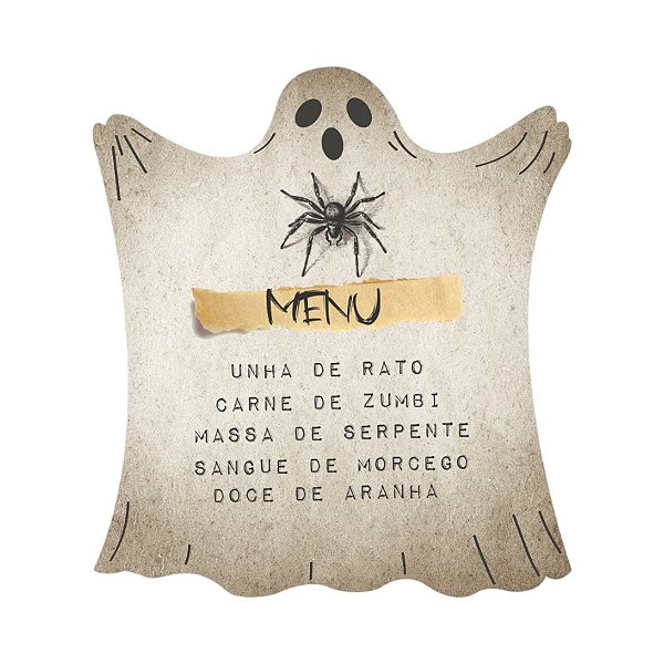 Guardanapo Double Face Fantasma de Halloween - 33cm - 20 unidades - Cromus - Rizzo