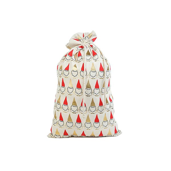 Saco de Algodão de Natal - Noel - 28cm  - 1 unidade - Cromus - Rizzo