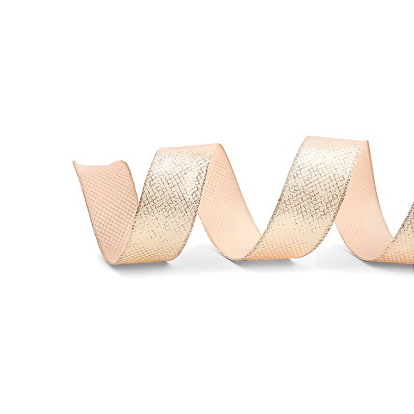 Fita Aramada Tela - Ouro com Glitter - 3,8cm x 9,14m - 1 unidade - Cromus - Rizzo