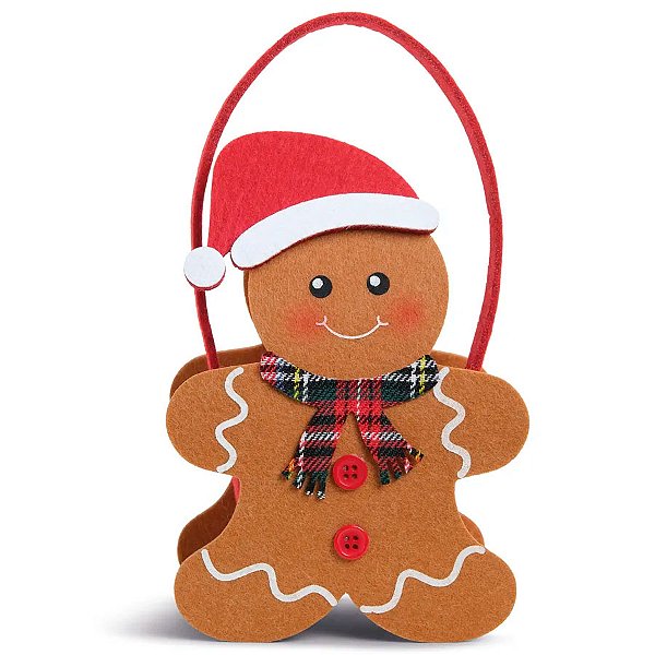 Bolsinha de Natal - Gingerbread - 21cm - 1 unidade - Cromus - Rizzo