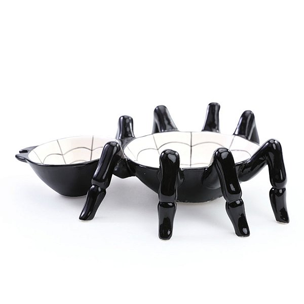 Tigela de Cerâmica Aranha com 2 Compartimentos - 1 unidade - Cromus - Rizzo