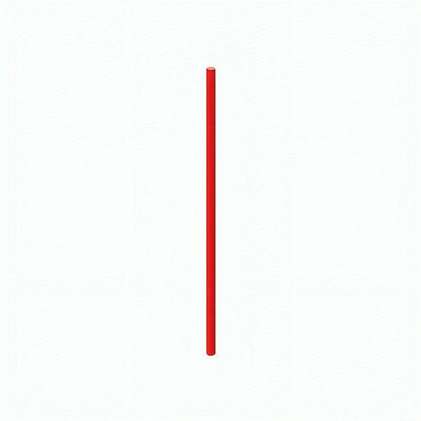 Canudo de Papel - Vermelho - 20cm - 20 unidades - Cromus - Rizzo