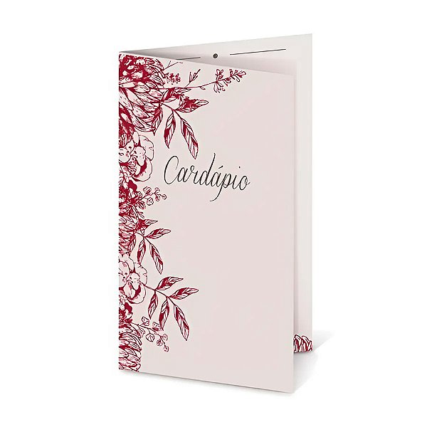 Cardápio para Casamento - Escarlate - 8 unidades - Cromus - Rizzo