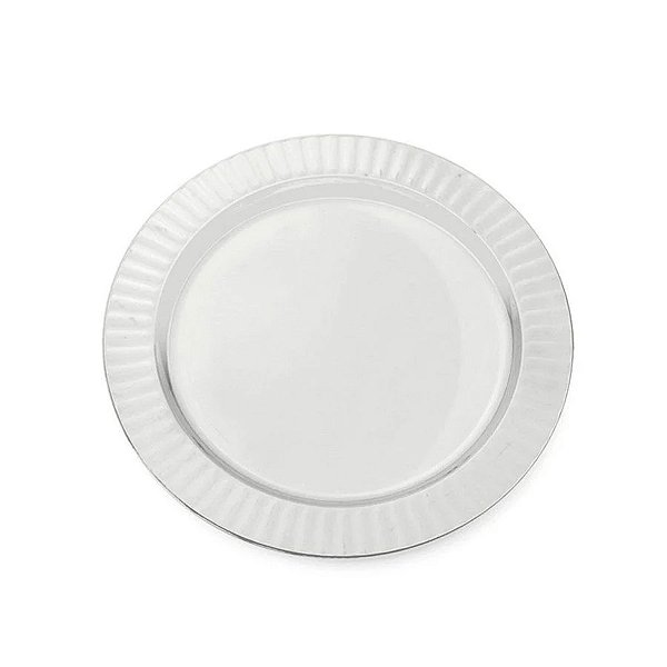 Prato Descartável de Luxo - 26cm - 6 unidades - Cromus - Rizzo