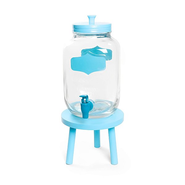 Suqueira com Banquinho Azul 3800ml - 14,5x27,5cm - 1 unidade - Cromus - Rizzo