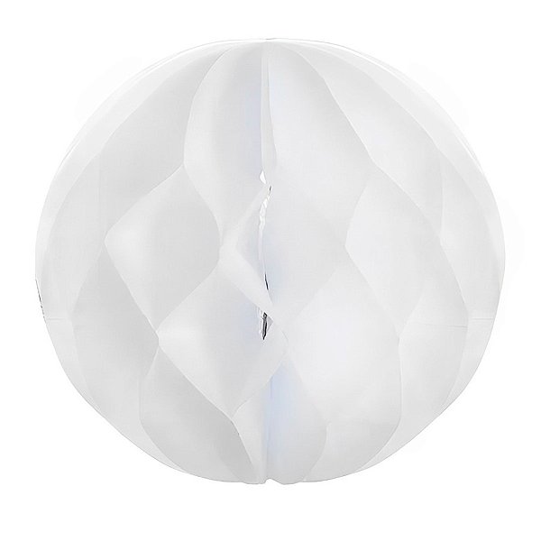 Globo de Papel Colmeia Branco - 8cm - 3 unidades - Cromus - Rizzo