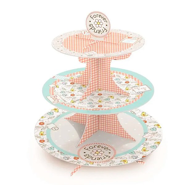 Suporte para Doces e Cupcakes - Forever Friends - 1 unidade - Cromus - Rizzo
