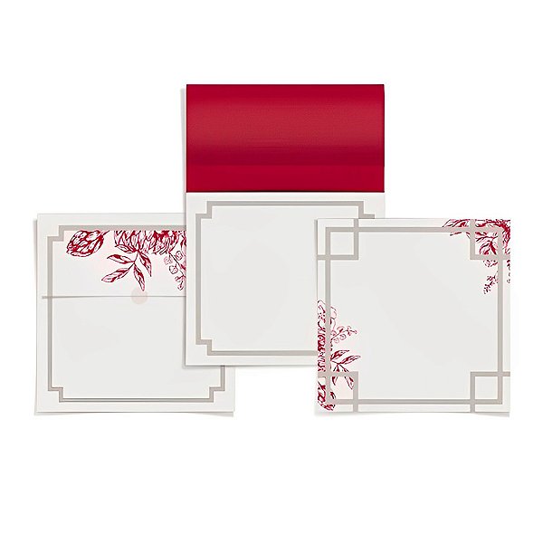 Convite - Casamento Escarlate - 24 unidades - Cromus - Rizzo