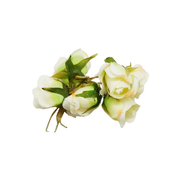 Flor Decorativa Artificial - Rosa Branca - 11cm - 1 unidade - Cromus - Rizzo