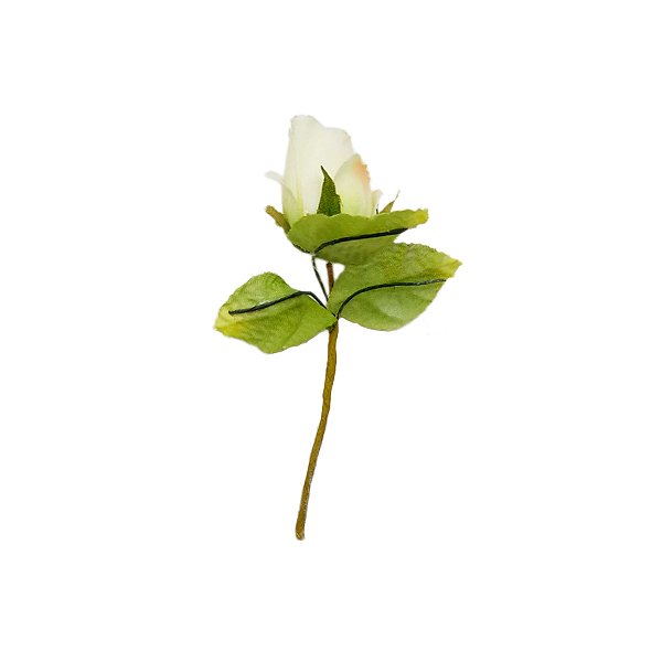 Flor Decorativa Artificial - Rosa Branca - 10,5cm - 1 unidade - Cromus - Rizzo