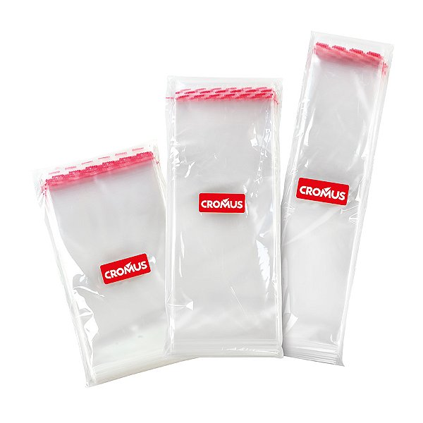 Saco Transparente - 8x18cm - 100 unidades - Cromus - Rizzo