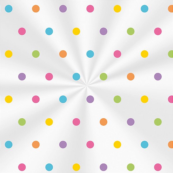 Saco Adesivado Decorado com Aba - Dots Colors - 100 unidades - Cromus - Rizzo
