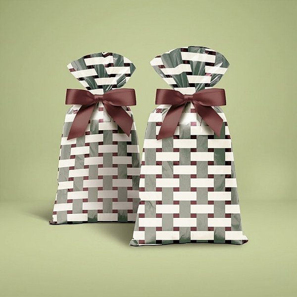 Saco para Presente Decorado - Land - Cromus - Rizzo