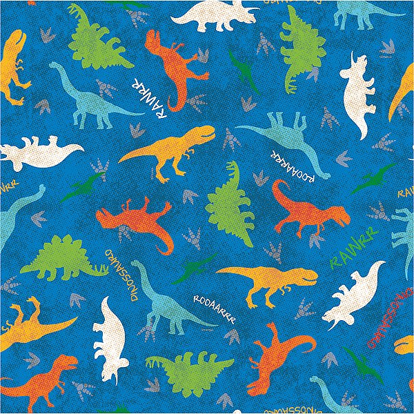 Saco Presente Decorado - Dinossauros Infantil - Cromus - Rizzo