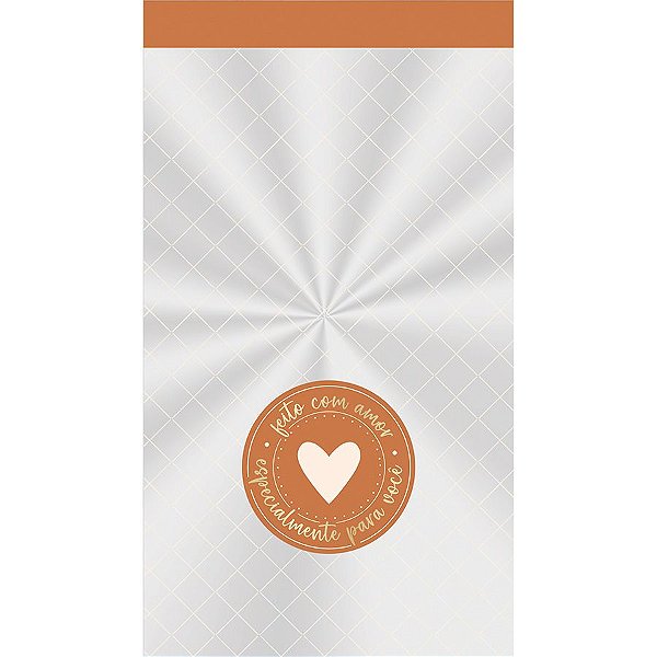 Saco Transparente Decorado - Especialmente para Você - 50 unidades - Cromus - Rizzo