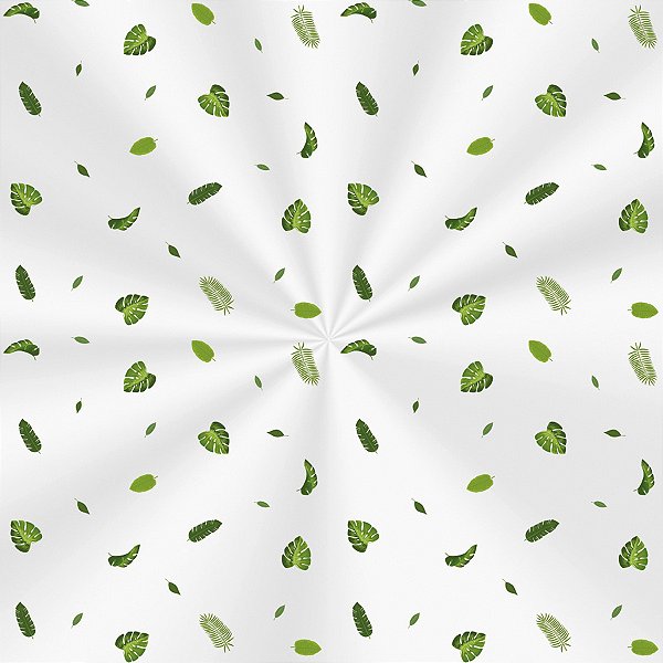 Saco Transparente Decorado - Leaves - 100 unidades - Cromus - Rizzo