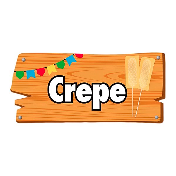Placa de Sinalização Crepe Festa Junina - 1 unidade - Cromus - Rizzo