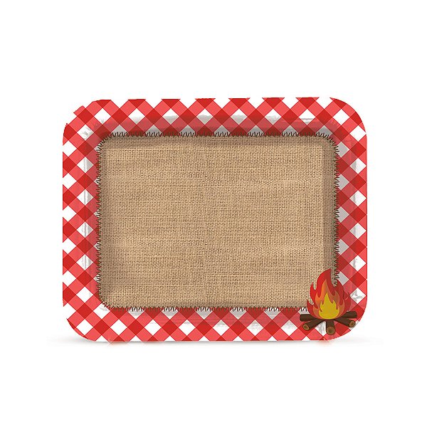 Bandeja Laminada - Xadrez Junino  - 1 unidade - Cromus - Rizzo