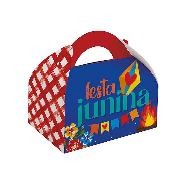Caixa Maleta Kids - Festa Junina Arraiá - 12x8x7cm - 10 unidades - Cromus - Rizzo