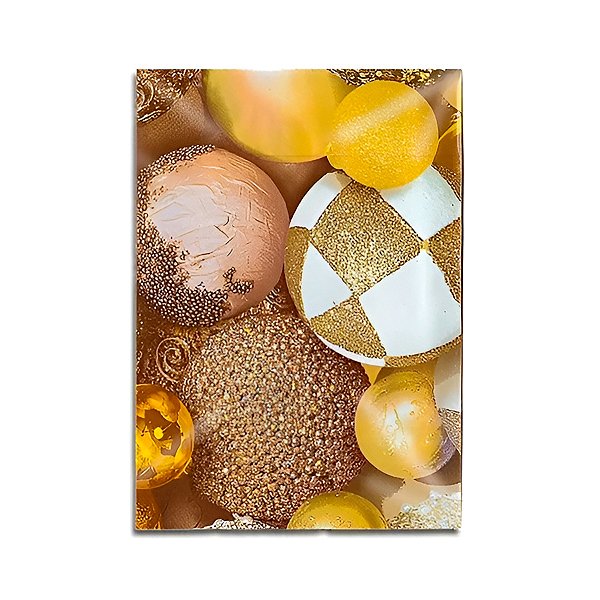 Saco para Presente Decorado - Navidad Natal - 8x8cm - 100 unidades - Cromus - Rizzo