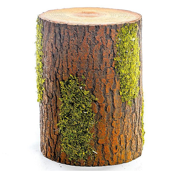 Tronco Decorativo Rústico Musgo G - 25cm x 15cm - Linha Rustic - 1 unidade - Cromus - Rizzo