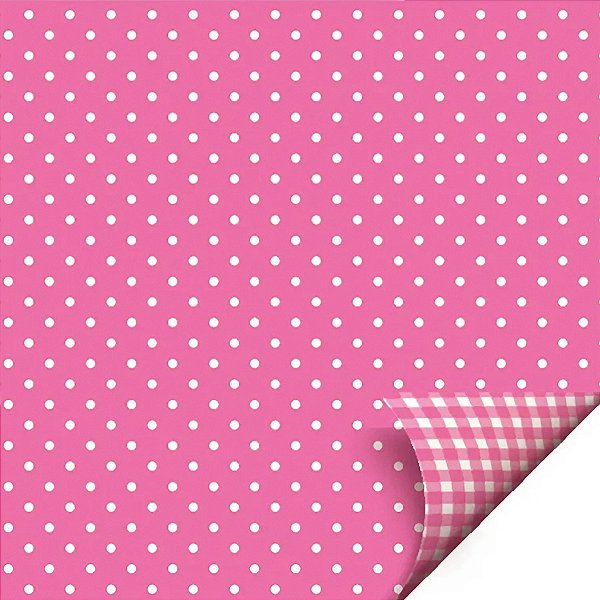 Folha para Ovos de Páscoa Double Face Poa Rosa Branco 69x89cm - 25 unidades - Cromus - Rizzo