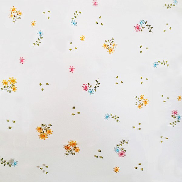 Papel Celofane Decorado Florido 1m x 85cm - 5 unidades - Cromus - Rizzo