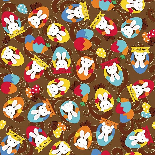 Folha para Ovos de Páscoa Metalizado Chocovo Marrom 69x89cm  - 25 unidades - Cromus - Rizzo