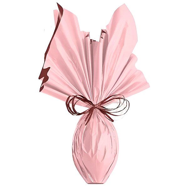 Folha para Ovos de Páscoa Double Face Acetinado Rosa Marrom 69x89cm  - 25 unidades - Cromus - Rizzo