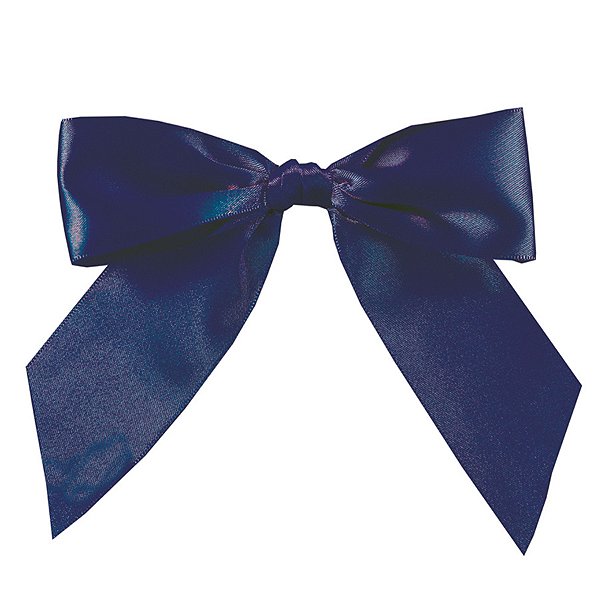 Laço Perfeito de Fita de Cetim com Lacre Prático - Azul Intenso - G 11x13cm - 3 unidades - Cromus - Rizzo