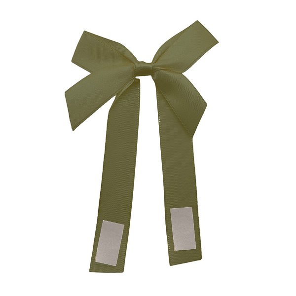 Laço Perfeito de Fita de Cetim com Adesivo - Verde Oliva - G 7x21,5cm - 3 unidades - Cromus - Rizzo