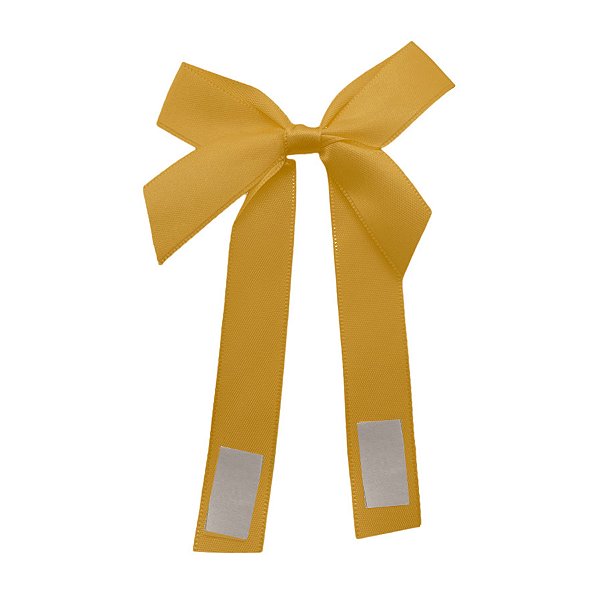 Laço Perfeito de Fita de Cetim com Adesivo - Ouro - G 7x21,5cm - 3 unidades - Cromus - Rizzo