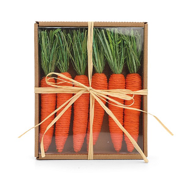 Cenouras Decorativas - 20cm - 6 unidades - Cromus - Rizzo