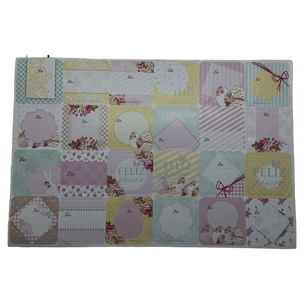 Cartela Adesiva - Romance  - 48 unidades - Cromus - Rizzo