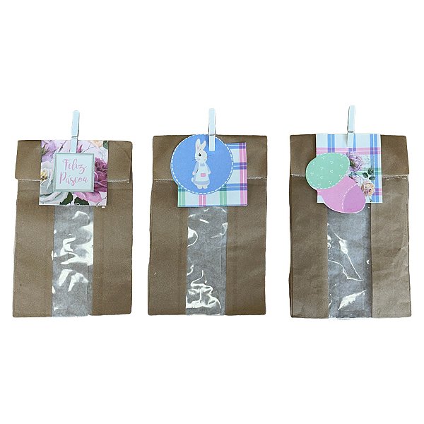 Saquinho com Visor - Bosque de Páscoa - 10 unidades - Cromus - Rizzo