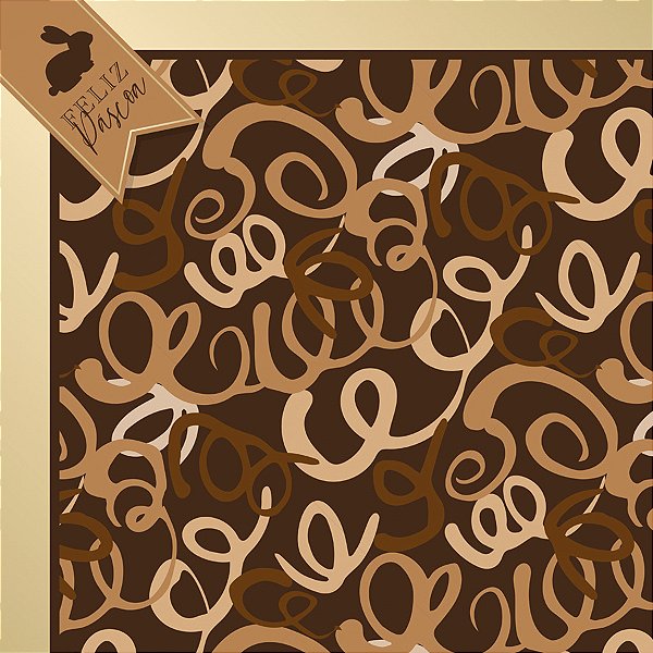 Saco Express 32x32cm para Ovos de 150g a 200g - Espiral de Chocolate - 25 unidades - Cromus - Rizzo