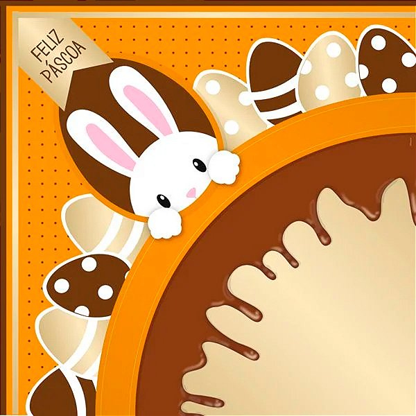 Saco Express 49x49cm para Ovos de 750g a 1kg - Chocopascoa Laranja - 25 unidades - Cromus - Rizzo