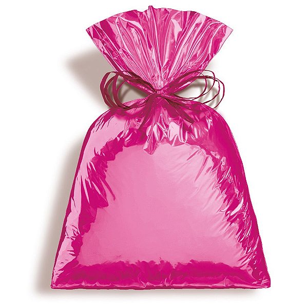 Saco para Presente Metalizado - Pink - Cromus - Rizzo