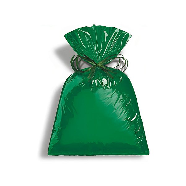 Saco para Presente Metalizado - Verde Escuro - Cromus - Rizzo