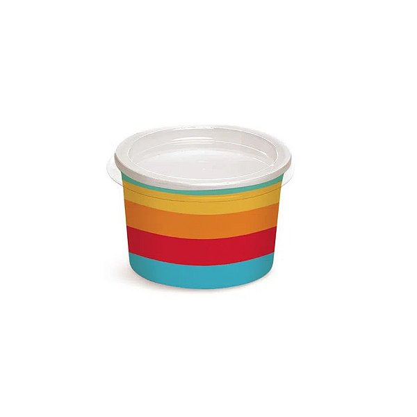 Copinho para Doces 100ml - Arco-Íris - 8 unidades - Cromus - Rizzo