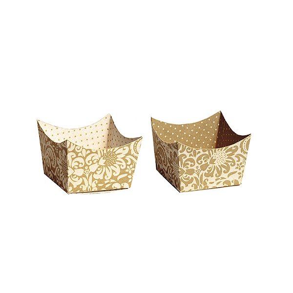 Forminha Cachepot - Arebesco Ouro - 24 unidades - Cromus - Rizzo