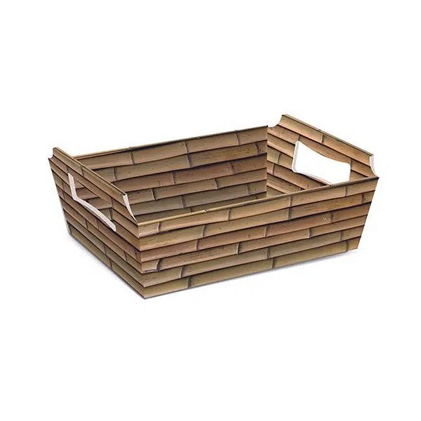 Cesta de Papel Cartão - Bambu - 1 unidade - Cromus - Rizzo