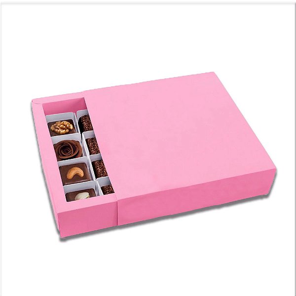 Caixa Luva 16 Bombons Blush - 17cm x17cmx4cm - 1 unidade - Cromus - Rizzo