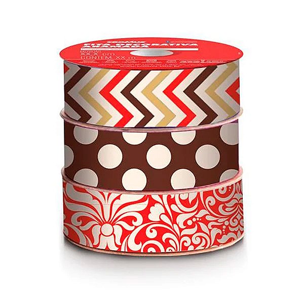 Fita de Cetim Aramada Memorias - 3 unidades - Cromus - Rizzo