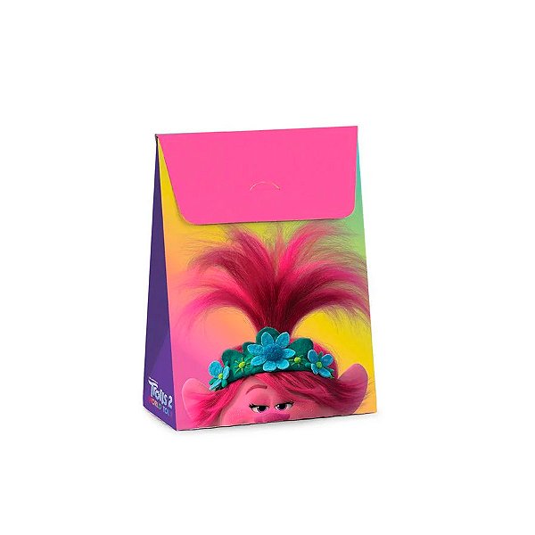 Caixa Trapézio - Trolls - 10 unidades - Cromus - Rizzo