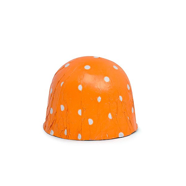 Papel Chumbo 10x9,8cm - Poa Laranja Branco - 300 unidades - Cromus - Rizzo